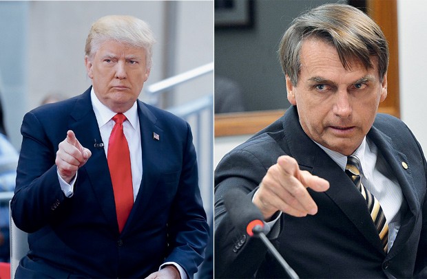 Donald Trump e Jair Bolsonaro. Fonte: Getty Images.