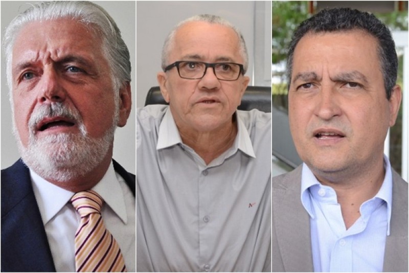 Jaques Wagner, Josias Gomes e Rui Costa. Montagem: Bocão News.