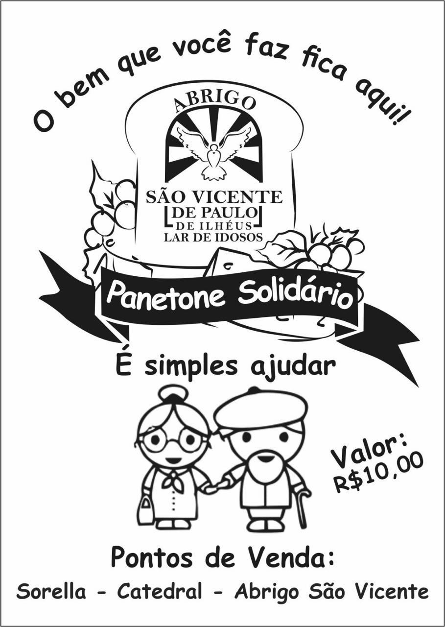 Cartaz da campanha Panetone Solidário.