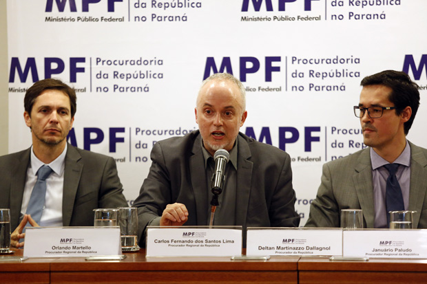 Procuradores da Operação Lava Jato. Imagem: Paulo Lisboa/Folhapress.