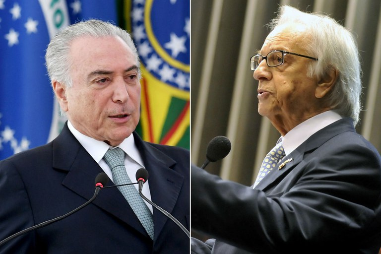 Michel Temer e Itamar Franco. Imagens: Evaristo Sá/AFP e José Cruz/Agência Brasil.
