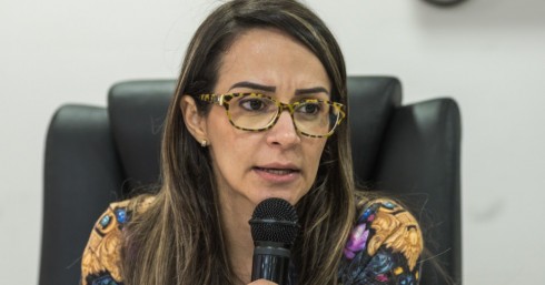 Secretária de Saúde Lízia Miranda. Imagem: Pedro Augusto.
